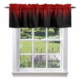 thumbnail image 1 of Red Black Ombre Valance Curtain for Windows Abstract Modern Lines Gradient Rod Pocket Curtain Valances Short Window Treatments Panels for Kitchen Bathroom Laundry Room Basement 54 x 18 Inch, 1 of 9