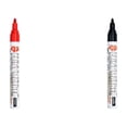 thumbnail image 1 of Red + Black Paint Pen, Fine Point Paint Pen, Paint Markers, Wood Marker Pen, Waterproof Markers Pen, Plastic Quick-Dry Paint Pen, Acrylic Paint Pens Markers, DIY Crafts Pen 0.6x5.6 Inch 2Pcs Middle, 1 of 7