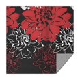 thumbnail image 1 of Red and Black Pioneer Flower Pattern Square Tablecloth,Waterproof Square Table Cover,Wipeable Spillproof Washable Table Cover for Home Kitchen Party Decor 52"x52"(132x132cm), 1 of 6