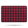thumbnail image 1 of Red Black Plaid Checkered Pattern Bathroom Rugs Mat,Non Slip Microfiber Bathroom Rug,Rubber Backing,Soft Bathroom Mats for Bathroom Floor,Tub and Shower,17x27in(43x68cm), 1 of 5