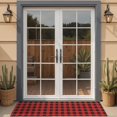 thumbnail image 1 of Red Black Plaid Checkered Pattern Door Rugs,Washable Non Slip Door Mats Indoor,Decorative Door Mats,Entry Mat Indoor for Entrance,Bedroom,Kitchen,Bathroom,16"x47", 1 of 6