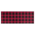 thumbnail image 1 of Red Black Plaid Checkered Pattern Kitchen Rug Mat,Kitchen Runner Rugs Non Skid Washable,Decorative Kitchen Floor Mats for Kitchen,Sink,Laundry,17"X47", 1 of 5