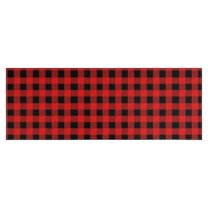 Red Black Plaid Checkered Pattern Kitchen Rug Mat,Kitchen Runner Rugs Non Skid Washable,Decorative Kitchen Floor Mats for Kitchen,Sink,Laundry,17"X47"