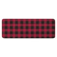 thumbnail image 1 of Red Black Plaid Checkered Pattern Kitchen Rug Mat,Kitchen Runner Rugs Non Skid Washable,Decorative Kitchen Floor Mats for Kitchen,Sink,Laundry,17"x47.2", 1 of 7