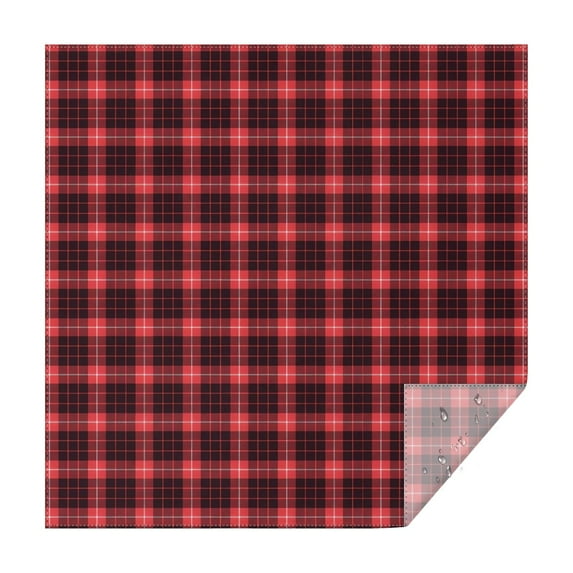 Red and Black Plaid Pattern Square Tablecloth,Waterproof Square Table Cover,Wipeable Spillproof Washable Table Cover for Home Kitchen Party Decor 52"x52"(132x132cm)
