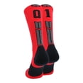 thumbnail image 1 of Red/Black Player Id Crew Number Socks (#01, Large), 1 of 2
