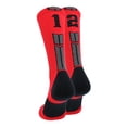 thumbnail image 1 of Red/Black Player Id Crew Number Socks (#12, Small), 1 of 2