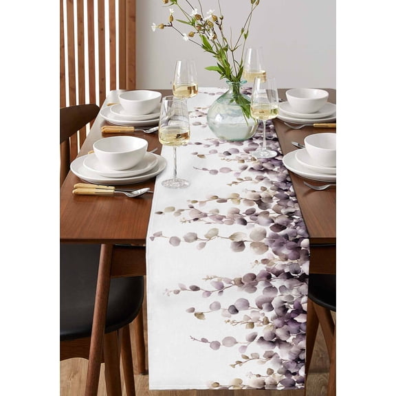 Red Black Striped Table Runner 13x90in Non-Slip Cotton Linen Table Runners, Classic Geometric Line Dresser Scarves TableRunner for Dinner Kitchen Dining Wedding Party