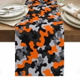 thumbnail image 1 of Red Black Table Runner - 60 Inch Long, Kitchen Dining Table Runner Dresser Scarves, Modern Grey Boho Bohemian Stained Tie Dye Farmhouse Decor for Coffee Tables Wedding Party Banquet, 1 of 8