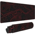 thumbnail image 1 of Red Black Topographic Mouse Pad Large Gaming Desk Mat Computer Mousepad XL Long Non-Slip Laptop Keyboard Mat for Office Home Travel Work 31.5"L*11.8"W, 1 of 6