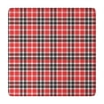 thumbnail image 1 of Red Black White Checkerboard Checkered Pattern Square Fitted Tablecloth with Elastic Edge,Square Table Cover,Washable Elastic Table Cover for Home Kitchen Party Decor 34"x34", 1 of 6