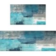 thumbnail image 1 of Red Black White Geometric Patterns Kitchen Rugs and Mats Set of 2,Modern Decoration Style Kitchen Mat Non-Slip Absorbent Mats for Sink Waterproof Runner Rug for Laundry Room 17x30+17x48inch, 1 of 6