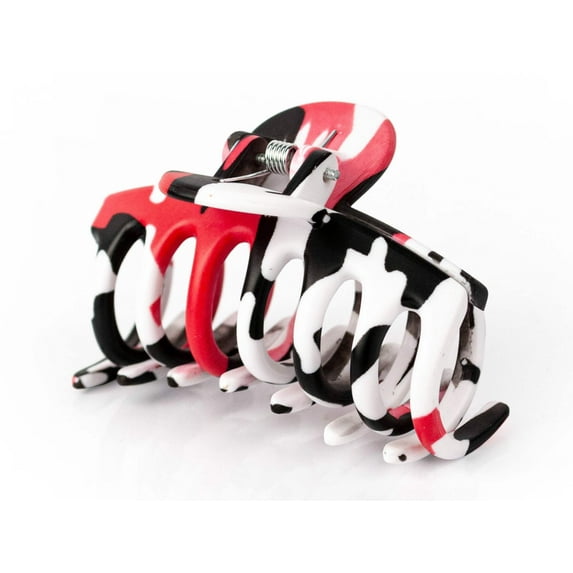 Red, Black White Hair Clip (2 pack)
