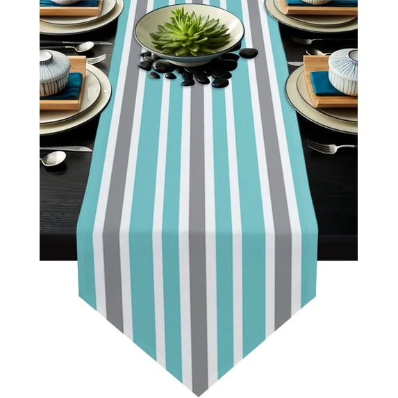 Red Black White Stripes Geometric Modern Table Runner Wedding Party Table Decoration Centers Of Dining Table Tablecloth