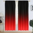thumbnail image 1 of Red and Black Window Curtain Abstract Ombre Mens Gothic Striped Modern Art Aesthetic Fun Unique Minimalist Living Room Bedroom Window Drapes Treatment Fabric 1 Pair, 42" W x 84" L, Gradient, 1 of 3