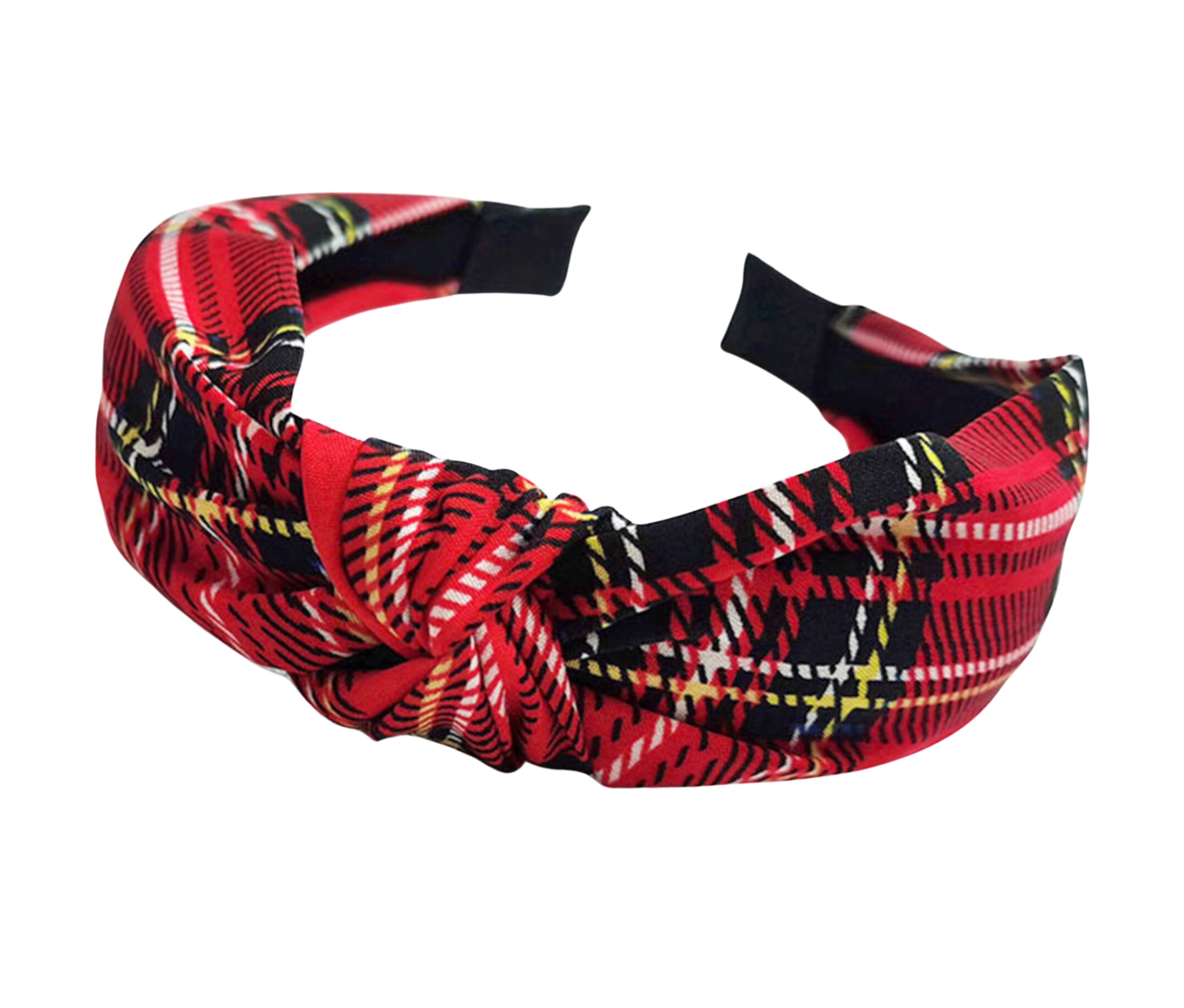 Red, Black & Yellow Tartan Plaid Knotted Headband - Walmart.com