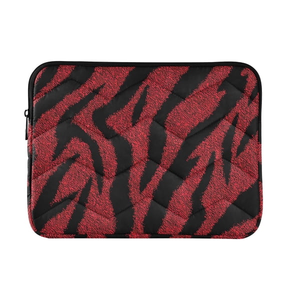 Red Black Zebras Skin Quilted Laptop Protective Cases Computer Sleeves Tablet Bags Briefcases M