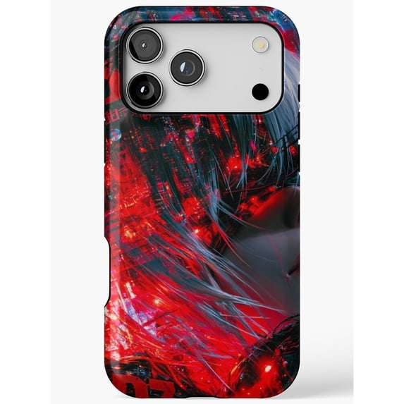 Shell Posster Blue Red, Black and Blue Abstract Light Streak Tough Case for Apple iPhone ...