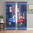 thumbnail image 1 of Red Blue 4th of July Sheer Curtains 84 Inch Length 2 Panels for Living Room, Independence Day Stars Gnomes Voile Kitchen Curtain Set, Luxury Privacy Drapes Window Treatment for Bedroom, 1 of 7