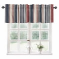 thumbnail image 1 of Red Blue Beige Kitchen Valances for Windows 42x12 Inch Kitchen Curtains Valances Rod Pocket Boho Retro Colorful Abstract Striped Bathroom Window Valances for Window Treatment Decor, 1 of 6