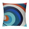 thumbnail image 1 of Red Blue Black White Throw Pillow Covers ,Vintage Swirls Decorative Pillow Covers Bedroom Decor,Retro Geometric Cushion Cases,Abstract Stripes Pillow Covers for Couch, 1 of 5