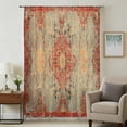 thumbnail image 1 of Red Blue Boho Sheer Curtains 54 Inches Long, Ehtnic Abstract Art Modern Geometric Light Filering Curtains, Breathable Simi Curtain Privacy Drapes for Kitchen Bathroom Nursery Small Window Treatment, 1 of 9
