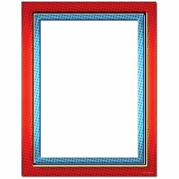 Red & Blue Border Letterhead Laser & Inkjet Printer Paper, 80 Sheets per Pack