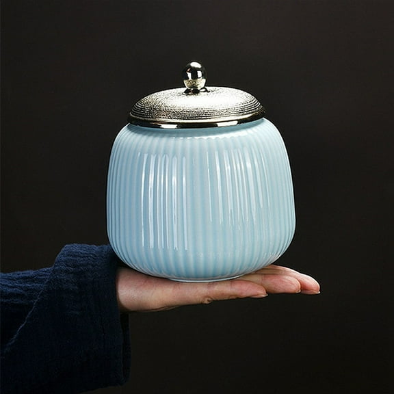 Red Blue Ceramics Urn Dog Cat Pet Funeral Ashes Urn Holder Ceramic Casket Memory Keepsake Human Cremation