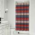 thumbnail image 1 of Red and Blue Christmas Knitted Pattern Shower Curtain 36"x72" ,Bathroom Decorative Shower Curtains Set with 12 Hooks,Modern Waterproof Washable Shower Curtain, 1 of 6