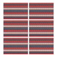 thumbnail image 1 of Red and Blue Christmas Knitted Pattern Summer Placemats Table Placemats Set Of 6-Linen Kitchen Washable Placemats Table Mats 11.8"x17.7" Non-Slip Heat Resistant, 1 of 5
