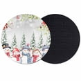 thumbnail image 1 of Red Blue Christmas Snowman Coasters Set of 2, Absorbent Coasters for Drinks, Green Xmas Tree Winter Cardinal Coaster for Desk Coffee Table Protection, Home Decor House Warming Gifts 4", 1 of 8