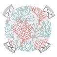 thumbnail image 1 of Red Blue Coral Coastal Round Tablecloth for 45-54 Inch Tables,Fitted Table Cover with Elastic Edge,Summer Beach Seaside Nautical Waterproof Outdoor Table Cloth Protector for Patio Garden Dinner, 1 of 9