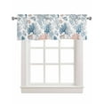 thumbnail image 1 of Red Blue Coral Kitchen Valances for Windows Farmhouse Linen Window Valance Curtain for Living Room Window Treatment Summer Ocean Coastal Starfish Shells Valance Rod Pocket Topper Drape, 54 x 18 Inch, 1 of 6