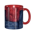 thumbnail image 1 of Red Blue Dark Coffee Mug Fun Custom Ceramic Mugs 11oz Red, 1 of 5
