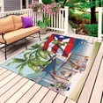 thumbnail image 1 of Red Blue Flag Outdoor Rug for Patio/Deck/Porch, Non-Slip Large Area Rug 5 x 8 Ft, Frog Star Summer Ocean Beach Palm Tree Indoor Outdoor Rugs Washable Area Rugs, Reversible Camping Rug Carpet Runner, 1 of 8