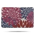 thumbnail image 1 of Red and Blue Floral Pattern Bathroom Rugs Mat,Non Slip Microfiber Bathroom Rug,Rubber Backing,Soft Bathroom Mats for Bathroom Floor,Tub and Shower,17x27in(43x68cm), 1 of 5