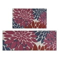 thumbnail image 1 of Red and Blue Floral Pattern Kitchen Rugs Sets Of 2,Anti Fatigue Kitchen Mat Rugs Non Slip Washable,Decorative Kitchen Floor Mats for Kitchen,Sink,Laundry,17"x30"+17"x47", 1 of 7