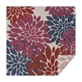 thumbnail image 1 of Red and Blue Floral Pattern Square Tablecloth,Waterproof Square Table Cover,Wipeable Spillproof Washable Table Cover for Home Kitchen Party Decor 52"x52"(132x132cm), 1 of 6