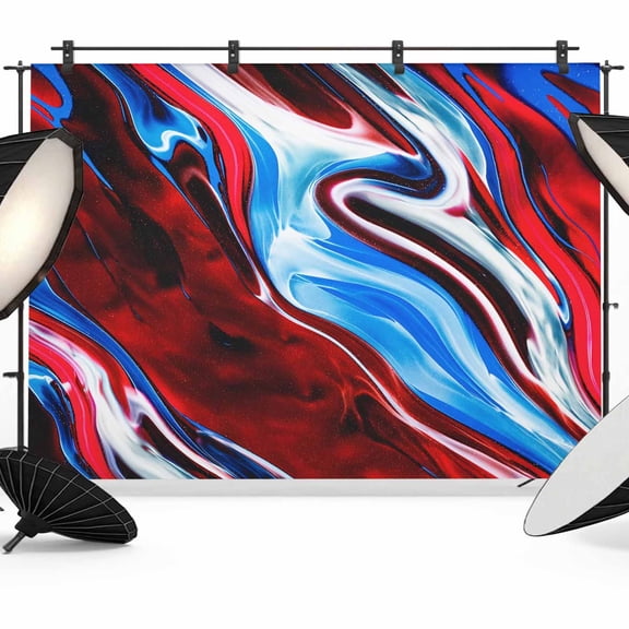 Red Blue Gradient Marble Photography Backdrop 8x6FT, Abstract Ombre Wave Stone Texture Photo Backdrops, Background for Photography Studio Photo Studio Background, Back Drop for Photoshoot