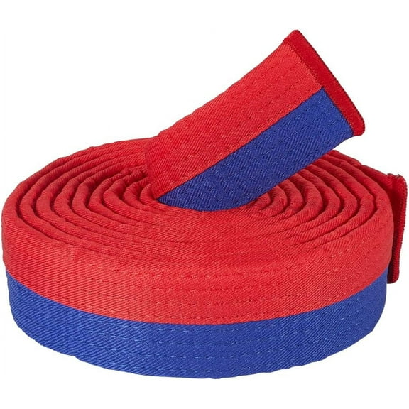 Red Blue Karate Belt Polyester Martial Arts Belt Judo Jiu-Jitsu TKD Aikido Uniform Ranking Belt Long Soft Universal Fit Belts Taekwondo 9.2ft
