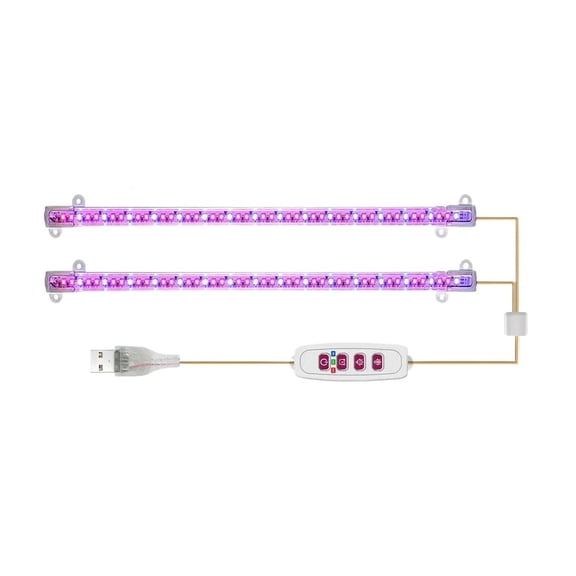 Red Blue LED Grow Light Strip Tube Indoor Plant USB Full Spectrum Phyto Lamp Dimmable Timer ,Easy Installation