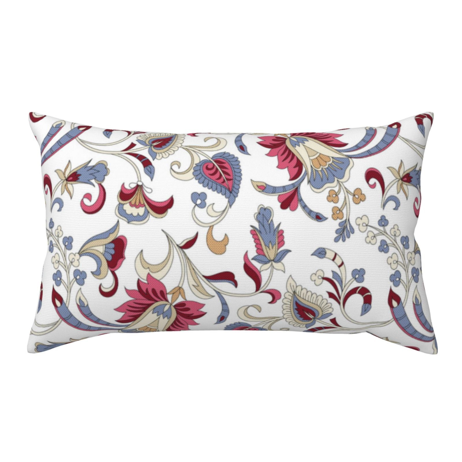 Red Blue Paisley King Pillow Cases, Soft King Size Pillow Cases