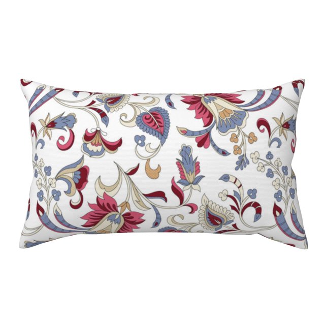 Red Blue Paisley King Pillow Cases, Soft King Size Pillow Cases