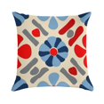 thumbnail image 1 of Red And Blue Pioneer Flower Modern Art Geometric Pillow Covers,Red And Blue Pioneer Flower Modern Art Geometric Throw Pillow Covers 18"×18" ,Living Room Sofa Couch Pillow Covers,Decorative Pillow Cove, 1 of 7