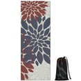 thumbnail image 1 of Red and Blue Pioneer Flower Pattern Hot Yoga Mat Towel Non Slip for Hot Yoga - Quick-Drying Yoga Mat Cover with 4 Corner Pockets with Travel Bag - Hot Yoga Towel Non Slip 70"x26", 1 of 6