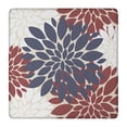thumbnail image 1 of Red and Blue Pioneer Flower Pattern Square Fitted Tablecloth with Elastic Edge,Square Table Cover,Washable Elastic Table Cover for Home Kitchen Party Decor 36"x36", 1 of 6