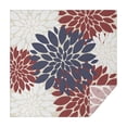 thumbnail image 1 of Red and Blue Pioneer Flower Pattern Square Tablecloth,Waterproof Square Table Cover,Wipeable Spillproof Washable Table Cover for Home Kitchen Party Decor 60"x60"(152x152cm), 1 of 6