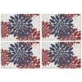 thumbnail image 1 of Red and Blue Pioneer Flower Pattern Summer Placemats Table Placemats Set Of 4-Linen Kitchen Washable Placemats Table Mats 11.8"x17.7" Non-Slip Heat Resistant, 1 of 6