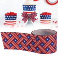 thumbnail image 1 of Red Blue Plaid with Stars Ribbon 5 Yards 1.5 inch Wide Patriotic Wired Ribbon for Crafts Wrapping Wreath Bows 4th of July Memorial Day Home Party Decoration, 1 of 8