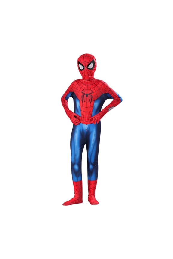 Red Blue Spider Hero Zentai Suit Stretch Full Body Superhero Cosplay Apparel Outfits for Stage Show Party